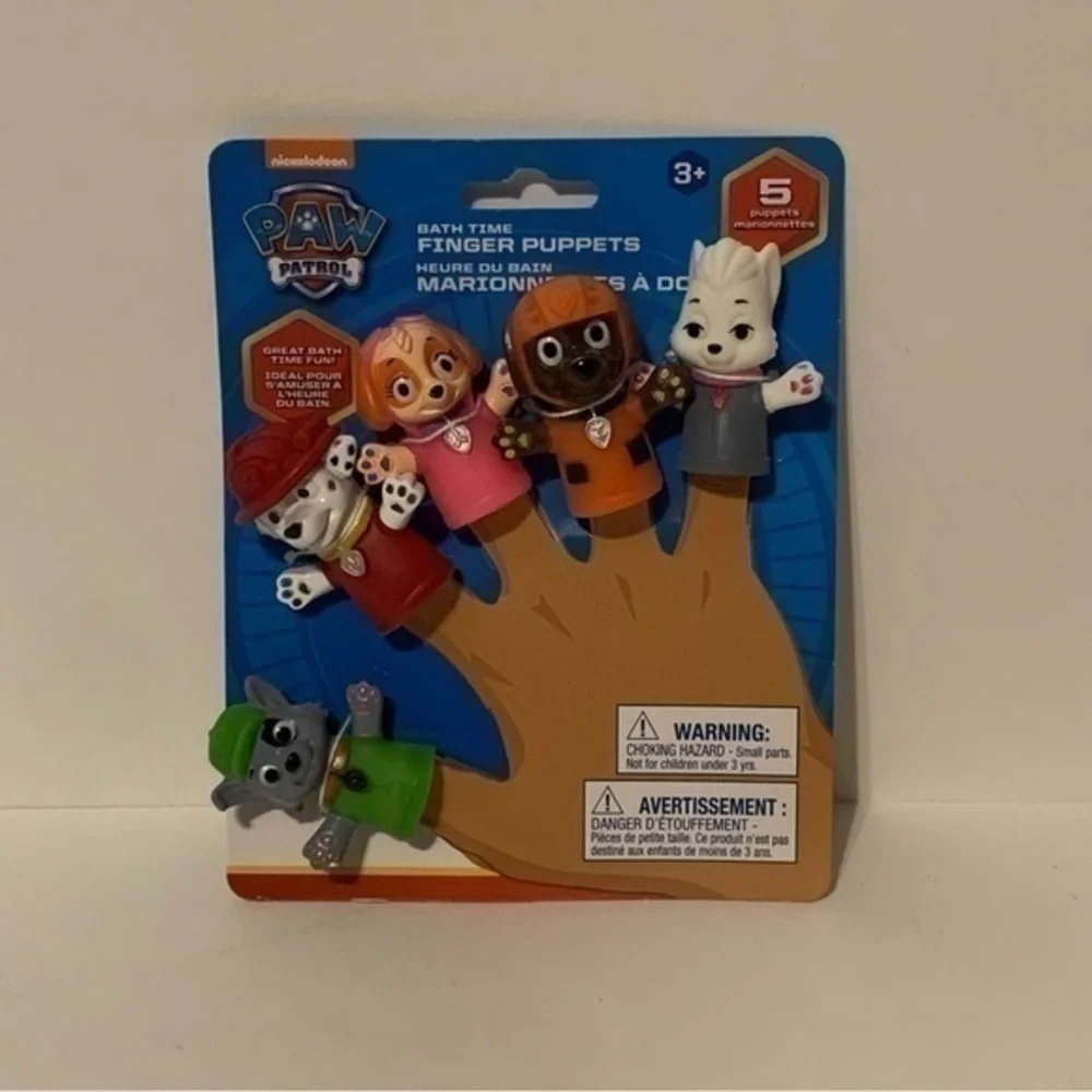 NWT. NICKELODEON Paw Patrol Bath Time Finger Puppets